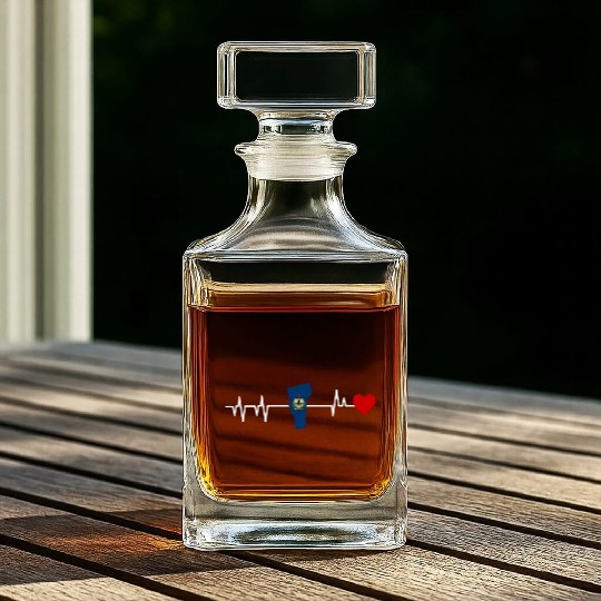 Vermont Heartbeat Gift Whiskey Decanters