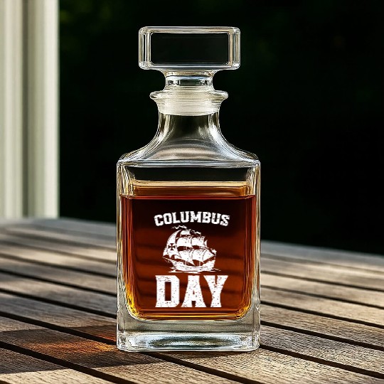 Columbus Day Christopher Columbus Italian American Whiskey Decanters