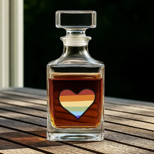 Lgbtq Gay Pride Month Rainbow Love Is Love Whiskey Decanters