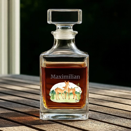 Waldtier Reh Flowers Name Maximilian Whiskey Decanters