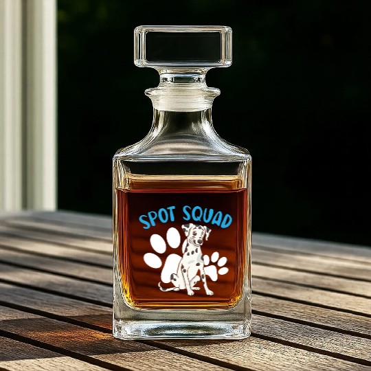 Spot Squad Paw Love Puppy Breeder Dalmatian Dog Whiskey Decanters