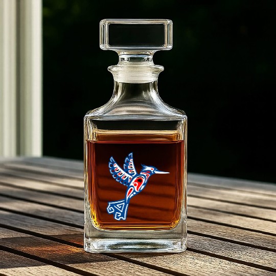Native American Bird for Tribal Art Lover Whiskey Decanters