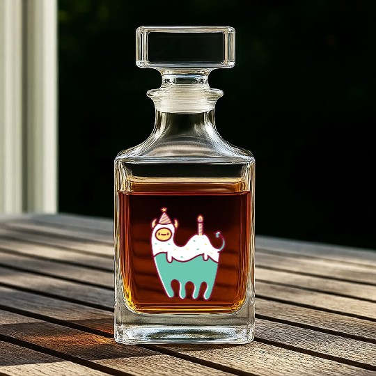 Green Llama Monster Party Whiskey Decanters