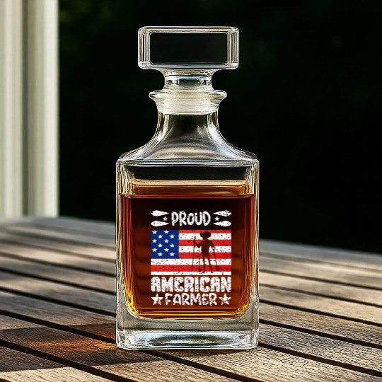 Proud American Farmer Whiskey Decanters