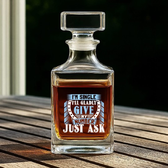 Single Independent Relationship Status Gift Idea Whiskey Decanters