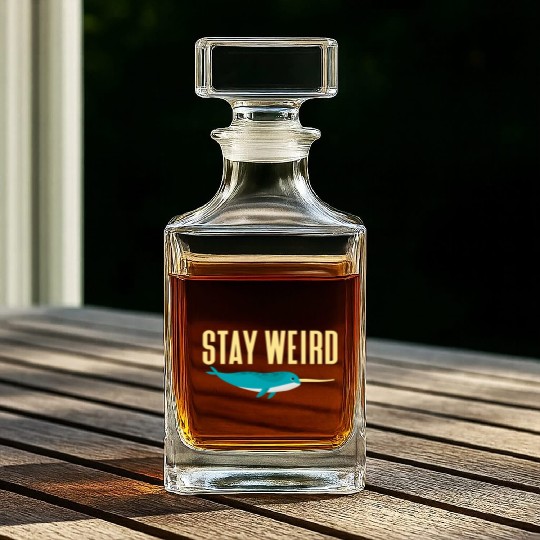 Stay Weird, Narwhal Whiskey Decanters