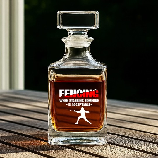 Fencing Sabre Fencing Fight Whiskey Decanters