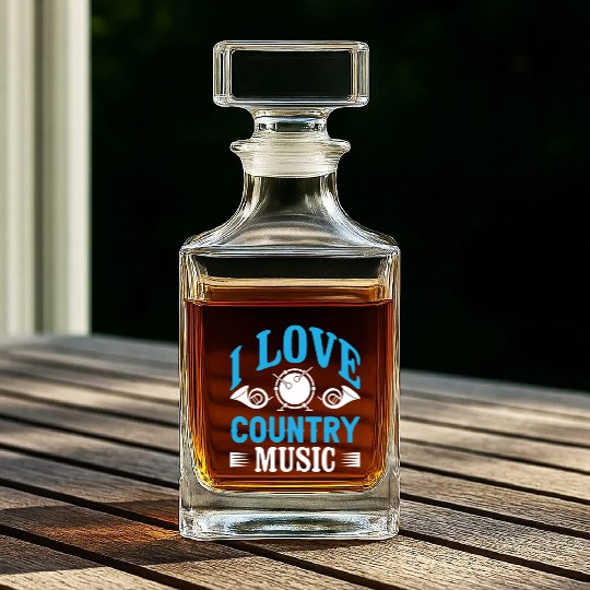 I love Country Music Whiskey Decanters