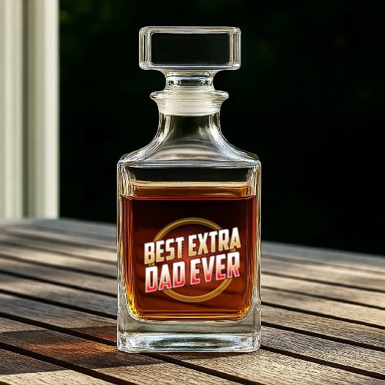 Best Extra Dad Ever Stepdad Step Dad Stepfather Whiskey Decanters