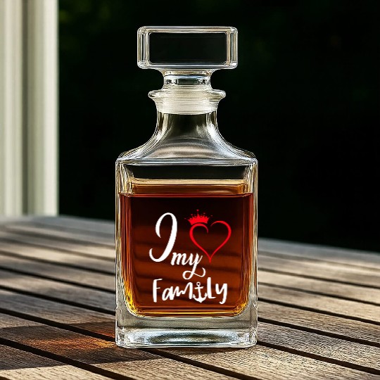 I love my family Whiskey Decanters