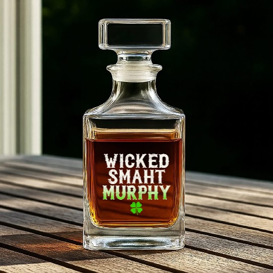Wicked Smaht Murphy Clan Boston Irish Slang Whiskey Decanters