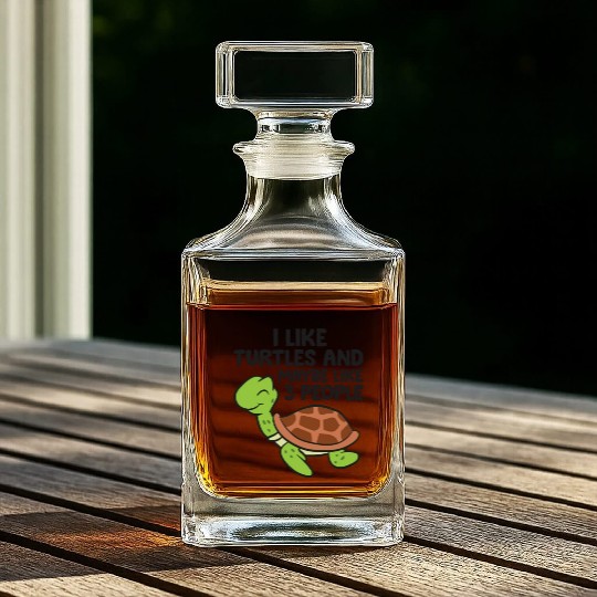 I Like Turtles And Maybe Like 3 People Turtles Whiskey Decanters