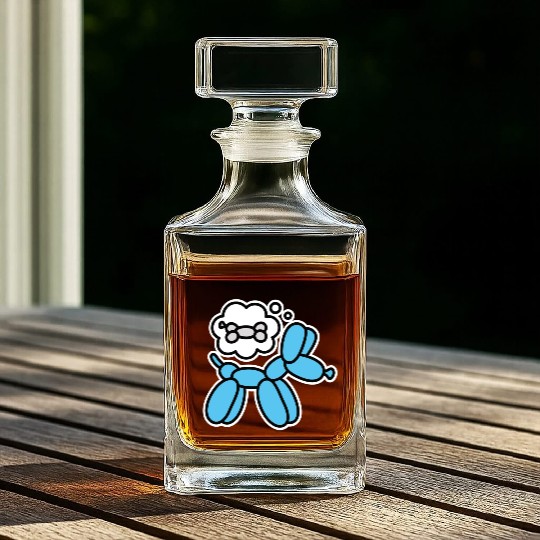Balloon animal balloon dog balloon artist bone Whiskey Decanters