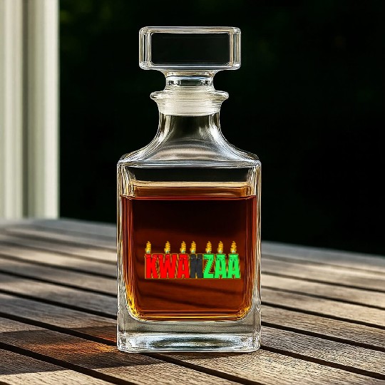 Afro American Candle Kinara Kwanzaa Whiskey Decanters
