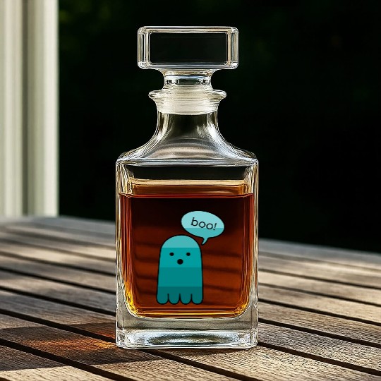 Persian Green Boo Ghost Halloween Whiskey Decanters