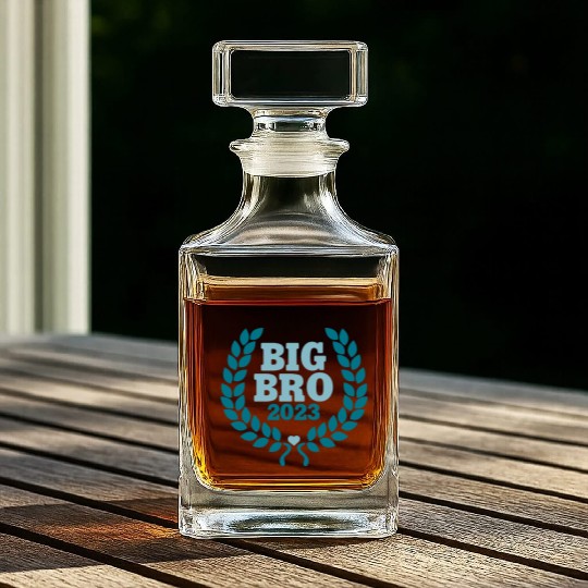 Big Bro 2023 - Big Brother Baby Birth Boy Gift Whiskey Decanters