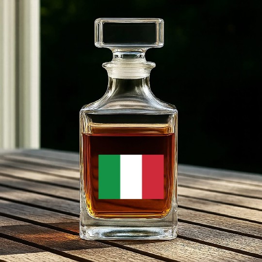 Official Italy Flag Italian Italia Country Pride Whiskey Decanters