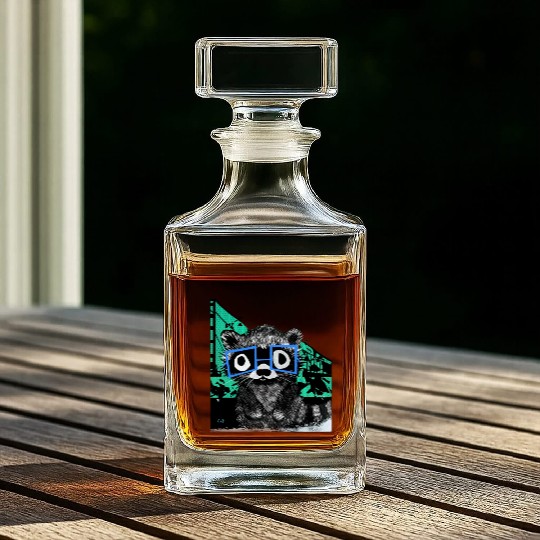 Raccoon #3 Mary Jane Bookworm Whiskey Decanters