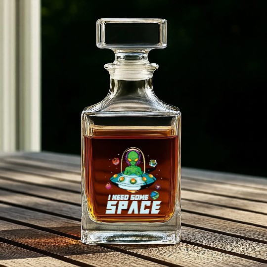 Alien Extraterrestrial Area 51 UFO Space Geek Gift Whiskey Decanters