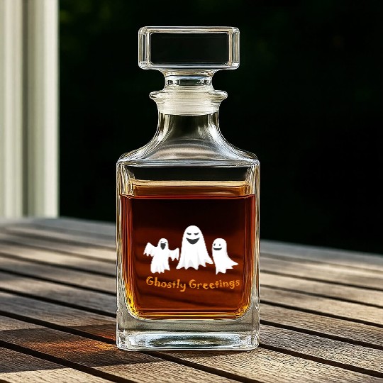 Ghostly Greetings, Halloween Ghostly Greetings Whiskey Decanters