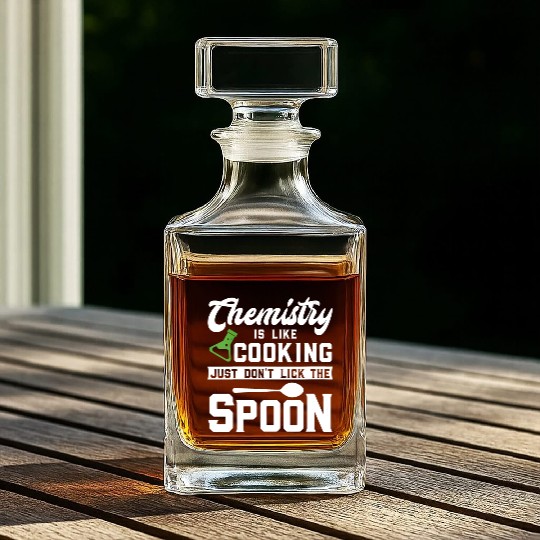 Womens Chemistry Is Like Cooking Science Lover Whiskey Decanters
