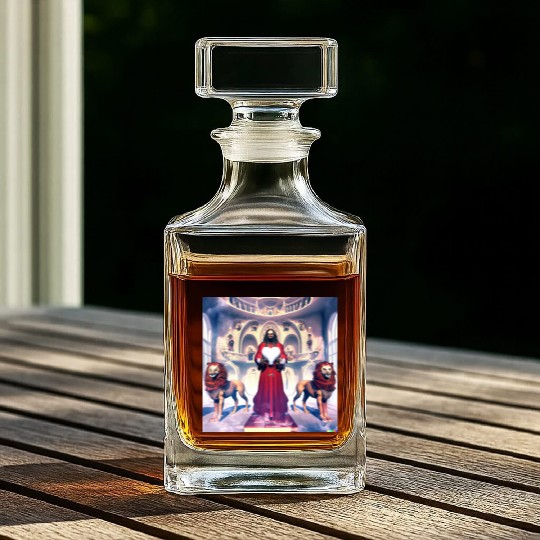 Jesus the Lion Hearted Whiskey Decanters