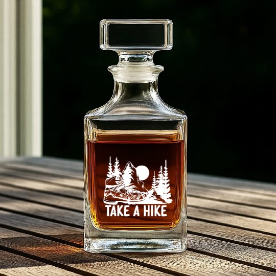Go For A Hike, Take A Hike Whiskey Decanters