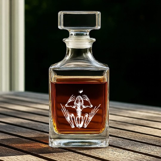 Frog Skeleton Whiskey Decanters