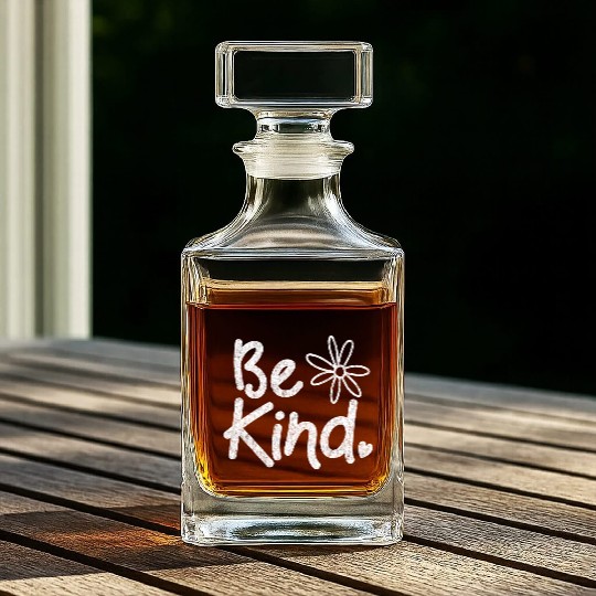 Anti Bully Be Kind Cute Orange Unity Day Bullying Whiskey Decanters