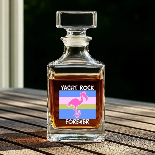 Yacht Rock Forever Whiskey Decanters 80s Style flamingo