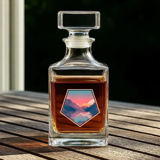 Funny Hiking Nature Outdoor Landscape Whiskey Decanters