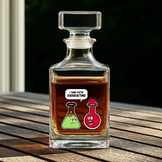 I Think You re Overreacting Funny Science Teacher Whiskey Decanters