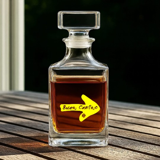 Buen Camino de Santiago Compostela Spain St James Whiskey Decanters