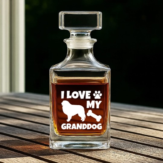 I Love My Granddog Great Pyrenees Whiskey Decanters