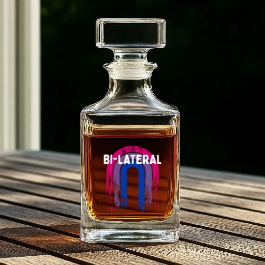 Bi-Lateral Bisexual LGBTQ Bi Pride LGBT Asexual Whiskey Decanters