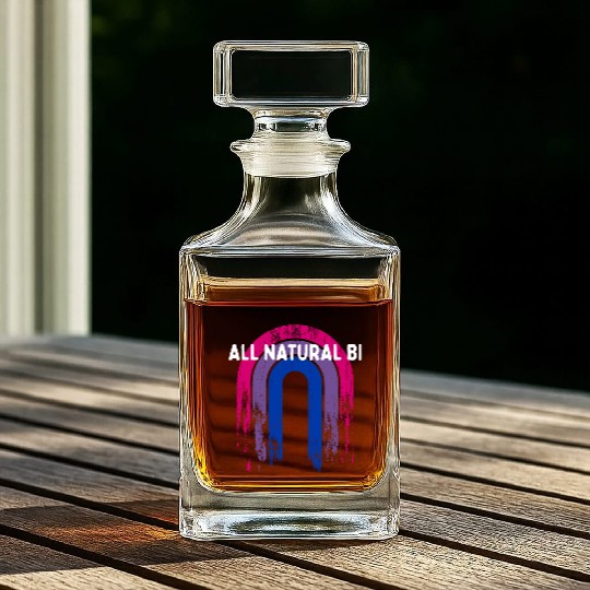 All Natural Bi Bisexual LGBTQ Bi Pride LGBT Whiskey Decanters