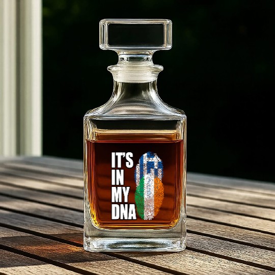 Greek And Irish Mix Heritage DNA Flag Whiskey Decanters
