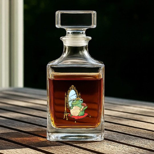 Classy Royalty Prince Toad Frog Amphibian Whiskey Decanters
