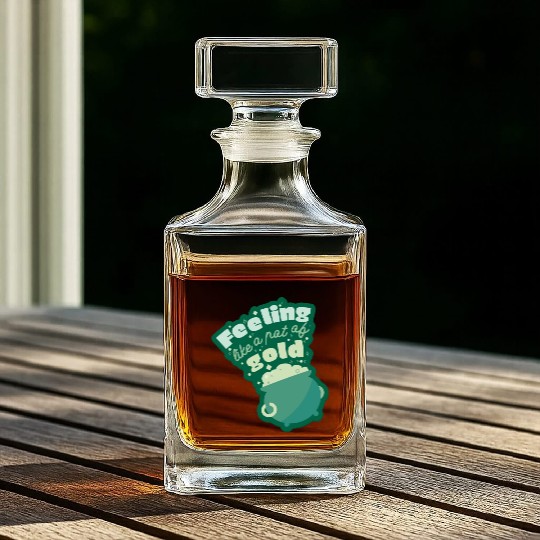 feeling like a pot of gold Whiskey Decanters