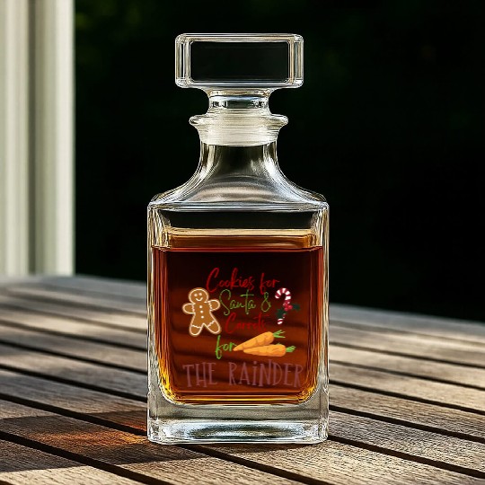 Cookies For Santa Graphic Whiskey Decanters