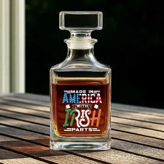 Made In America With Irish Parts Gaelic Ireland Whiskey Decanters
