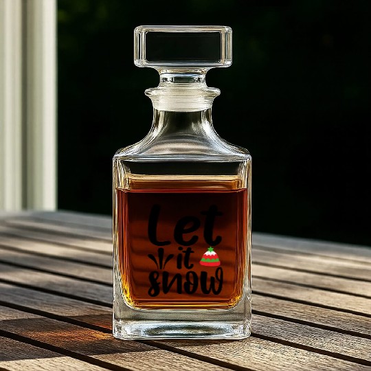 Let it Snow Whiskey Decanters
