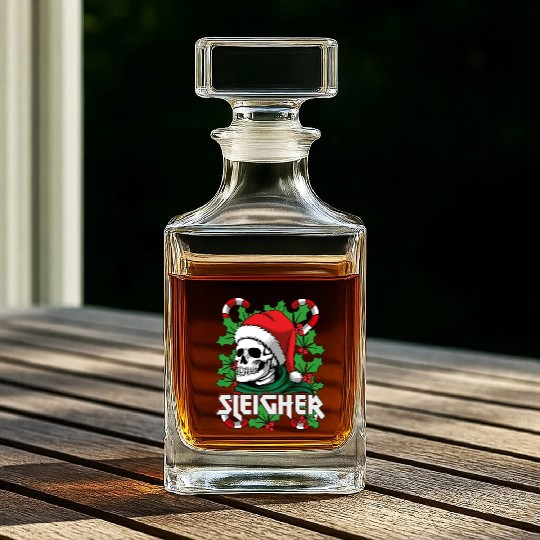 Sleigher Heavy Metal Santa Whiskey Decanters