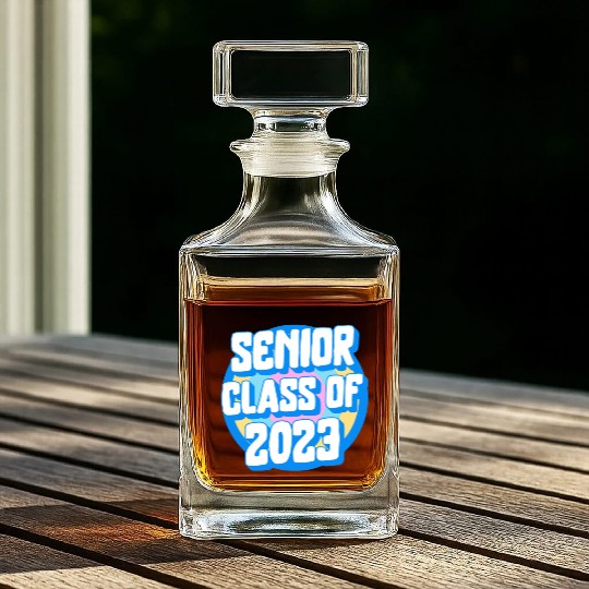 Graduation Whiskey Decanters, Senior Class Of 2023 Gift End