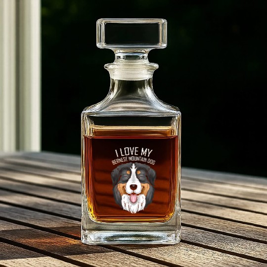 Dog Lover - I Love My Bernese Mountain Dog Whiskey Decanters