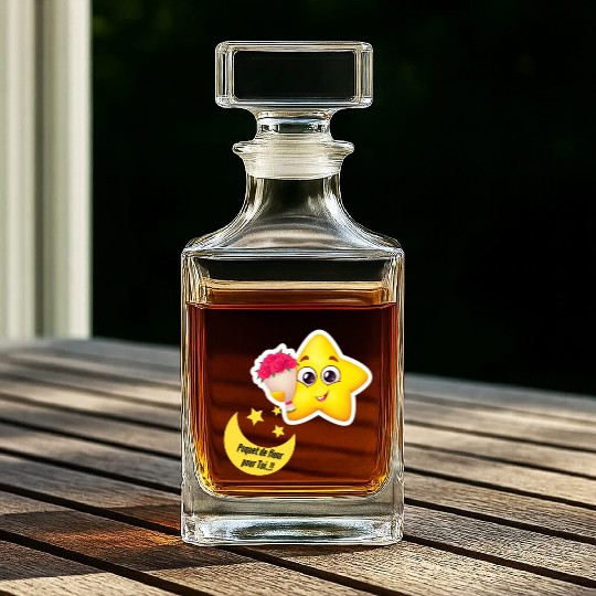 Design d'étoile et lune Whiskey Decanters