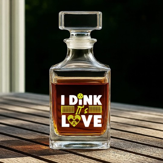 Pickleball Pun Valentines Day I Whiskey Decanters