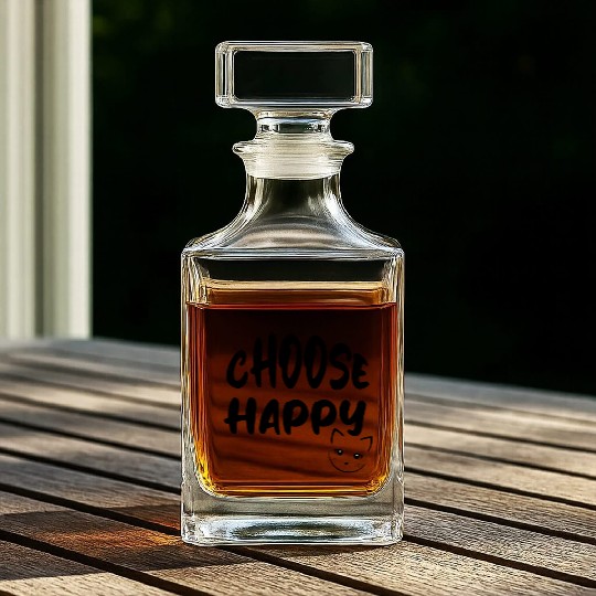 Choose Happy Whiskey Decanters