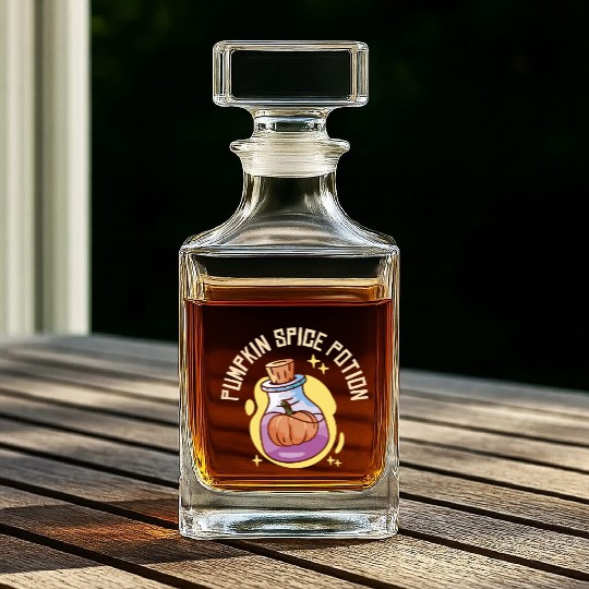 Pumpkin Spice Potion Coffee Enthusiast Halloween Whiskey Decanters
