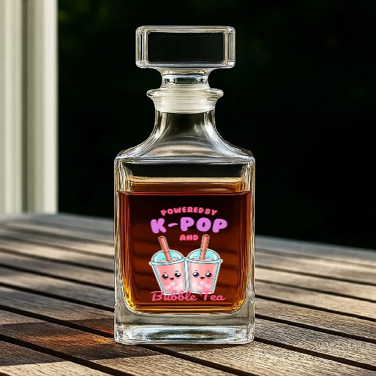 Powered By K POP And Bubble Tea Whiskey Decanters